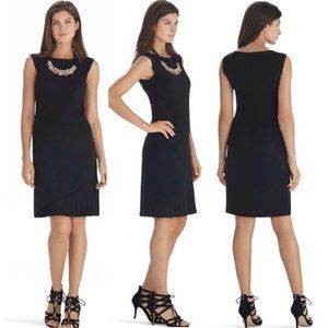 WHBM Sleeveless Pleat Hem Shift Dress 10